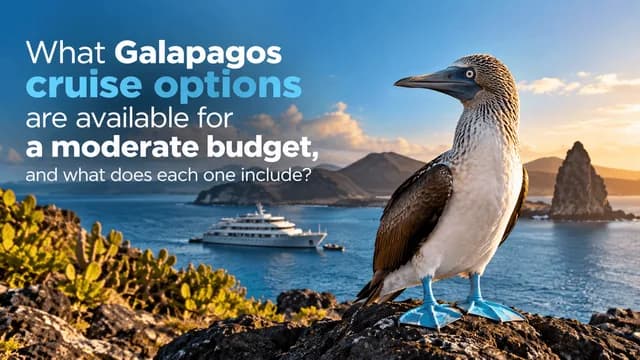 What Galapagos cruise options are available for a moderate budget, and what does each one include?