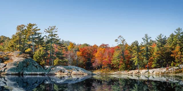 Great Lakes and St Lawrence River - lifeline of North American in Indian summer