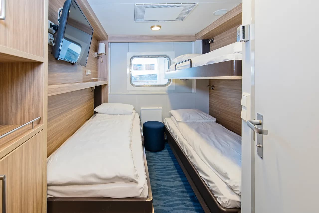 Triple on promenade or upper deck with window
