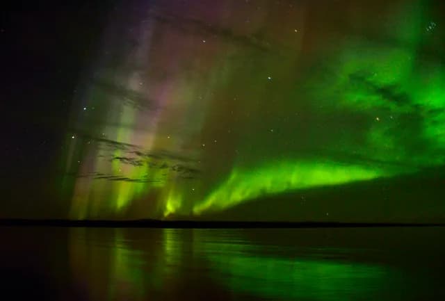 East Greenland, Scoresby Sund - Aurora Borealis, Fly & Sail