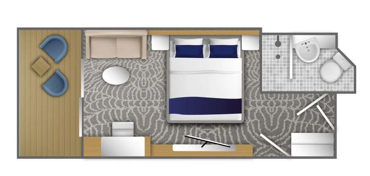 Superior Balcony Stateroom (Category C SP)