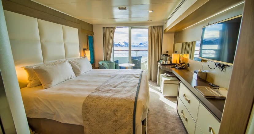 Upper decks balcony stateroom