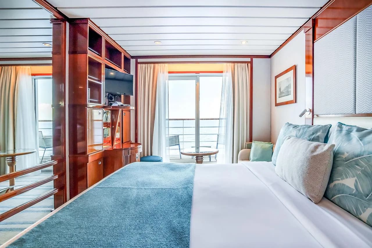 Lower deck balcony stateroom