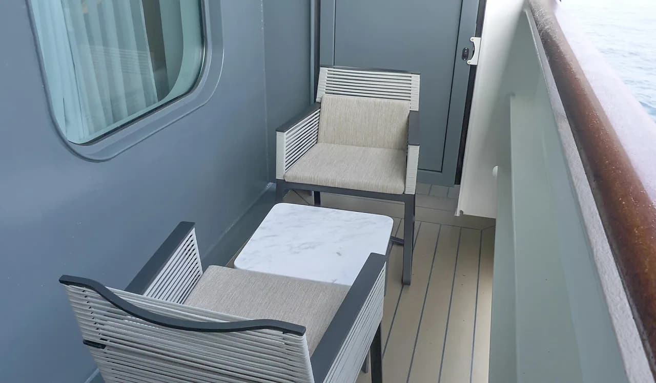 Lower deck balcony stateroom