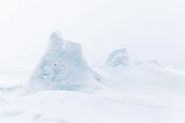 The Geographic North Pole and the east coast of Greenland