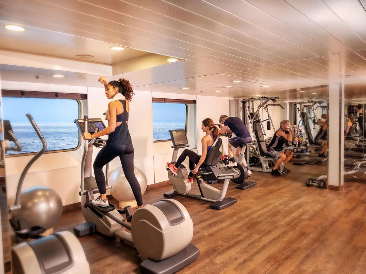 Guests on Silver Cloud luxury cruise ship enjoy access to a state-of-the-art Fitness Center.